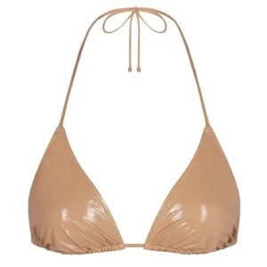 SKIMS Pvc Triangle Bikini Top | Color: Ochre | NEW/NWT!! 🌊👙☀️